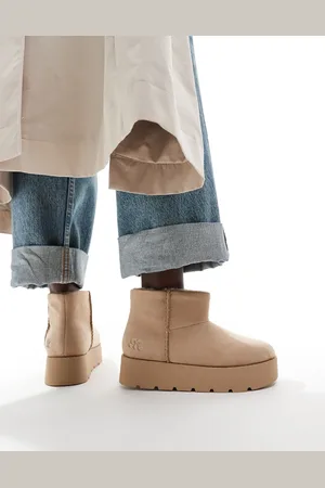 Pull&Bear Bløde og sandfarvede ankelstøvler-Neutral