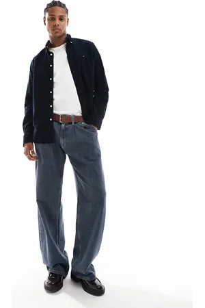 Tommy Hilfiger Marineblå skjorte i fløjl