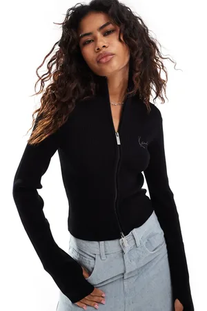 Karl Kani Cardigan-jakke med signaturlogo og tovejslynlås