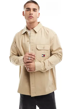 Tommy Hilfiger Essentiel - Beige overskjorte-Guld