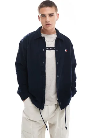 Tommy Hilfiger Marineblå coach-jakke med badge