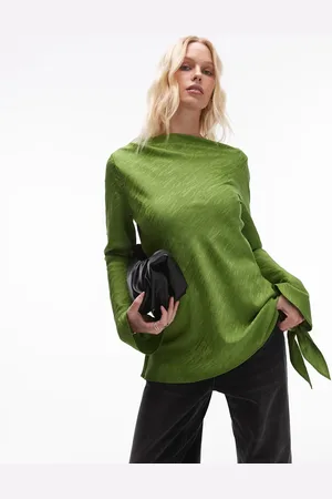 Topshop Langærmet top med jacquardvævet dyreprint
