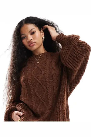 Brave Soul Petite - og oversized trøje i kabelstrik