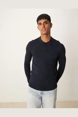 New Look Strikket og poloskjorte med lange ærmer