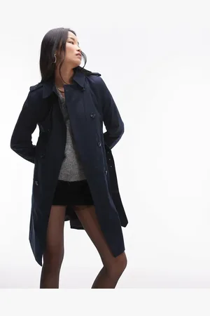 MANGO Trenchcoat med paneldetaljer-Sort