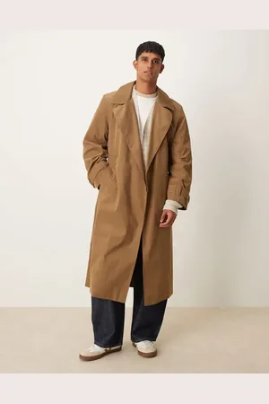ASOS Kamlebrun trenchcoat med bælte-Neutral
