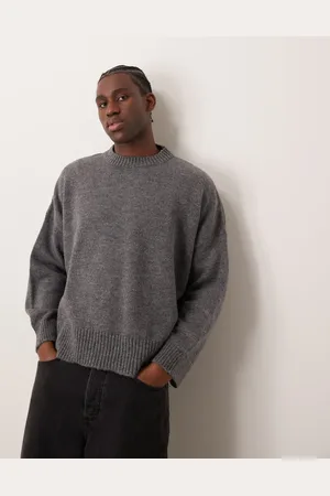 ASOS Grå super oversized striktrøje i firkantet pasform