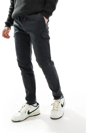 Pull&Bear Grå cargobukser med lige ben