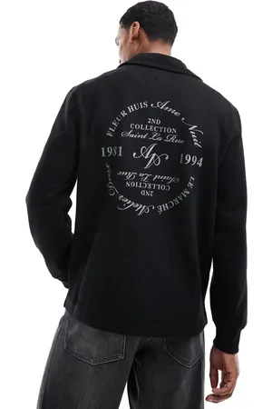 River Island Sweatshirt med kvart lynlås og krave