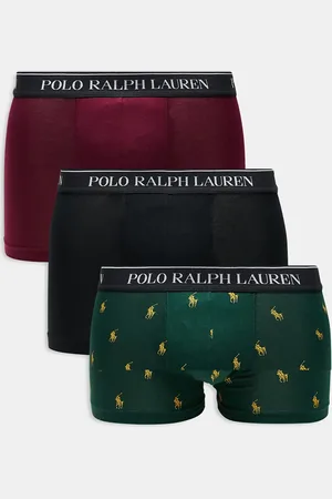 Ralph Lauren Pakke med 3 par boksershorts med linning med logo i rød/grøn/sort