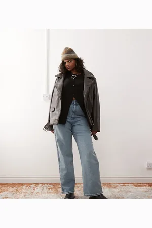 Dr Denim Moxy - Lys, slidt og vintageblå jeans med lige ben