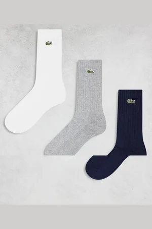 Lacoste Pakke med 3 par sorte/grå/hvide sportssokker