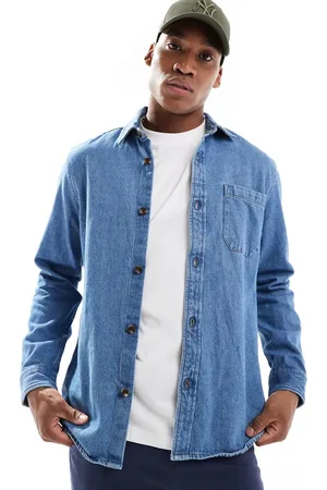 New Look Og oversized skjorte i kraftig denim