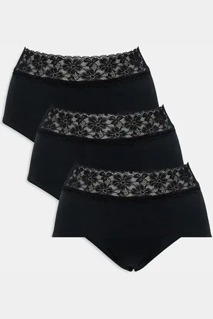Mama;licious Mamalicious Maternity - Pakke med 3 par sorte briefs med blondekant