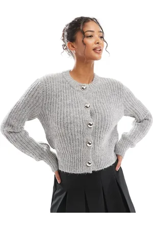 Bershka Grå og chunky cardigan