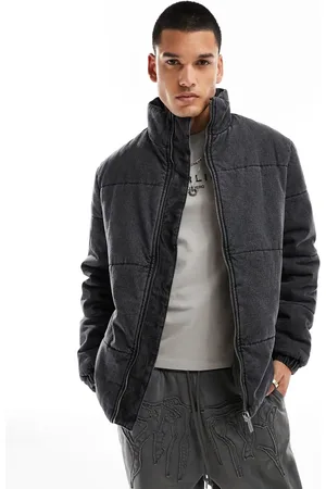 Native Youth Denim-dynejakke i sort vask