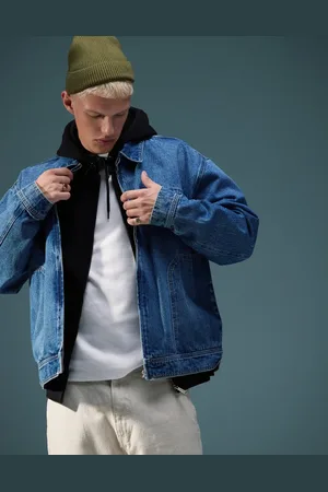 ASOS Oversized denim-arbejdsjakke i blå mellemvask