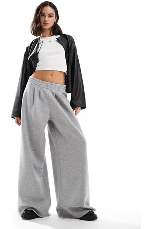 ASOS Gråmelerede joggingbukser med supervide ben