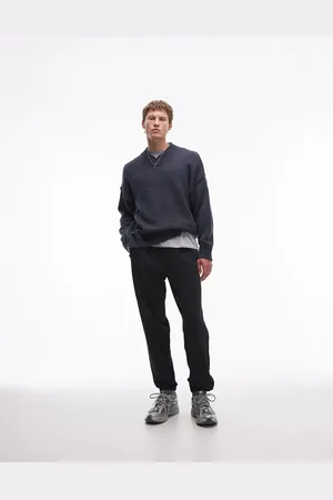 Topman Oversized joggingbukser i forvasket sort