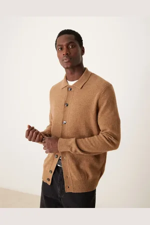 MANGO Lysebrun cardigan med kravedetalje og knapper-Neutral