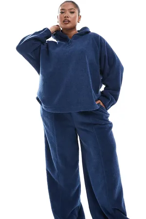 ASOS ASOS DESIGN Curve - lounge-bukser med vide ben i mikro-fleece