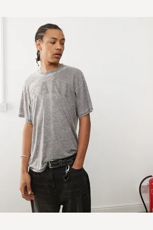 Karl Kani Serif - Grå T-shirt med burnout-logo