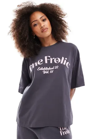 The Frolic X Bella Stovey - oversized T-shirt med logo - Del af sæt - Kun hos ASOS