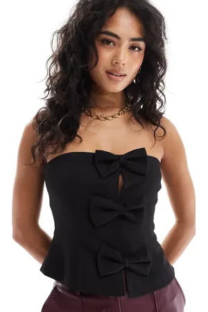 4th & Reckless Bandeau-top med sløjfedetaljer og korset-design