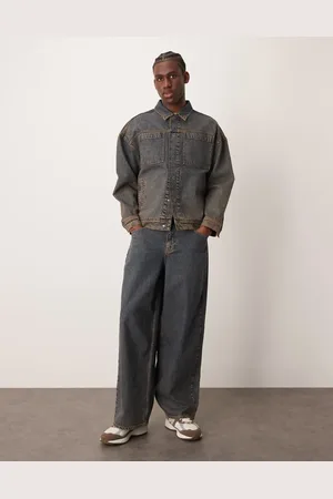 ASOS Grå forvaskede og super baggy jeans - Del af sæt