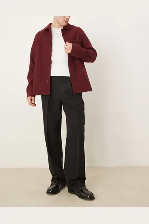 ASOS Sorte elegante bukser med vide ben og dobbelte plisseringer