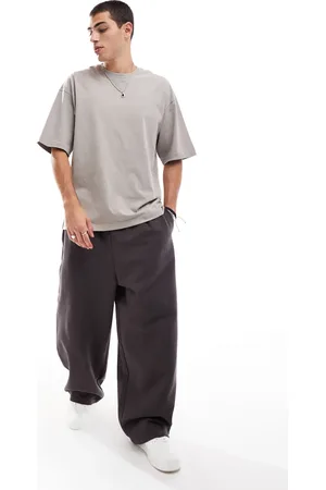 ASOS Mørkebrune joggingbukser i kraftigt stof med ballonben