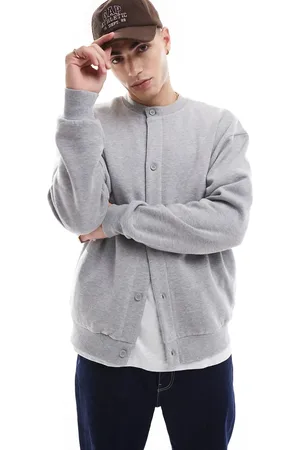 ASOS Grå oversized cardigan med knapper i jersey