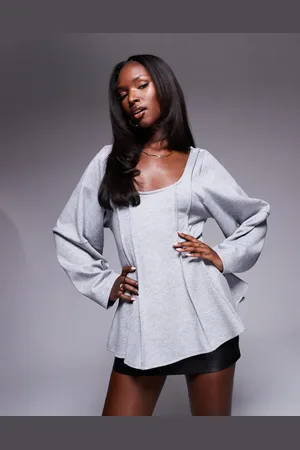 ASOS Peplum-top med synlige sømme