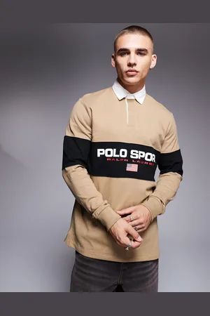 Ralph Lauren Sport Capsule - Gyldenbrun rugby-skjorte med logo