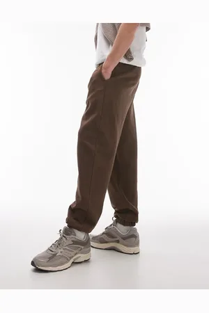 Topman Vasket grålilla oversized joggingbukser-Brun