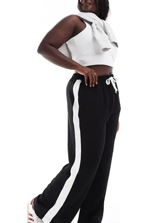 ASOS ASOS DESIGN Curve - Sorte pull-on-bukser med kontrasterende paneler