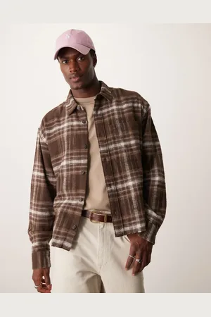 Abercrombie & Fitch Ternet crop-flannelskjorte
