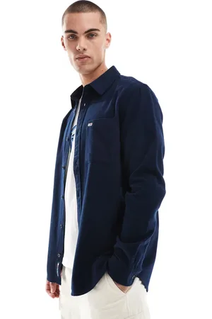 Tommy Hilfiger Marineblå skjorte i flonel med logo