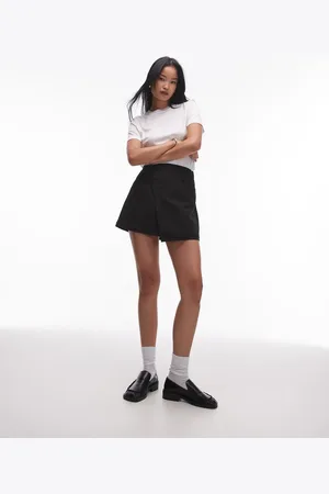 Topshop Skræddersyet mininederdel med slå-om-snit