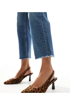 Yours Pumps med slingback-rem og leopardprint-Multifarvet