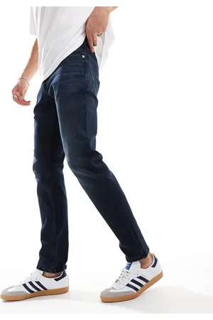 Tommy Hilfiger Scanton - Smalle jeans i vasket mørkeblå denim-Marineblå