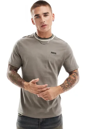 Barbour Buxton - Gråbrun T-shirt med kantbånd-Neutral