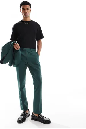 Twisted Tailor Buscot - Skovgrønne skinny-habitbukser - Del af sæt