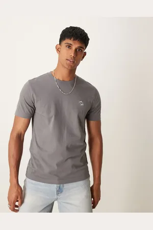 Abercrombie & Fitch Mellemgrå T-shirt med hævet ikonlogo