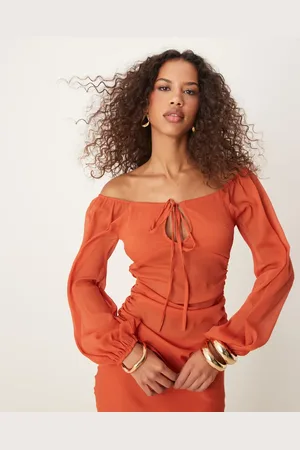 ASOS Top med lange ærmer i chiffon - Del af sæt