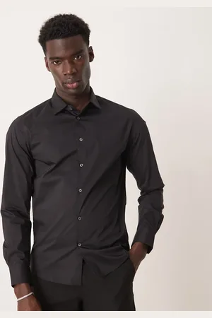 MANGO Sort skjorte i regular fit
