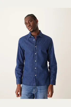 MANGO Denimskjorte i vask i regular fit