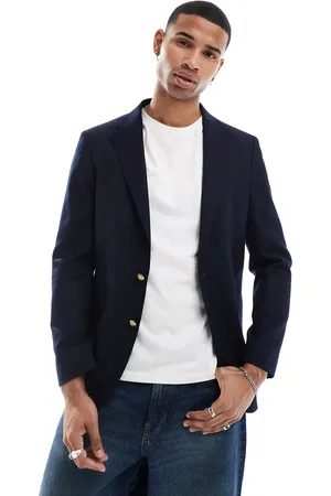 Ralph Lauren Enkeltradet blazer i garbadine-uld