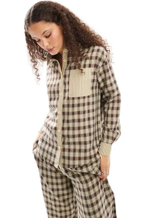 Daisy Street Ternet og oversized skjorte med kontrastdesign - Del af sæt