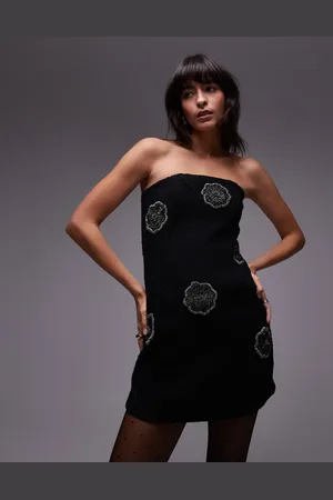 & OTHER STORIES Bandeau-minikjole med blomsterudsmykninger